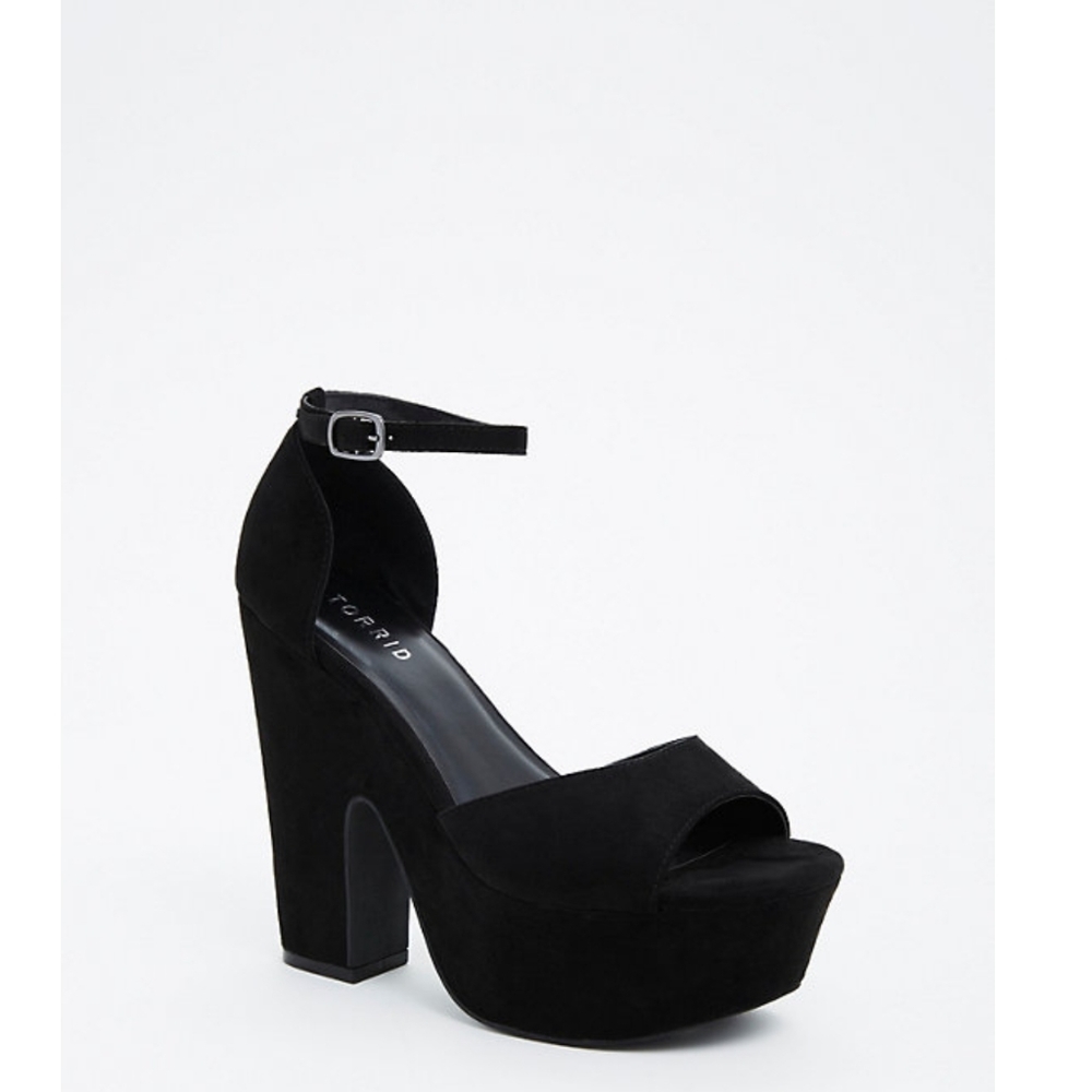 Torrid Ankle Strap Peep Toe Platform Heel
